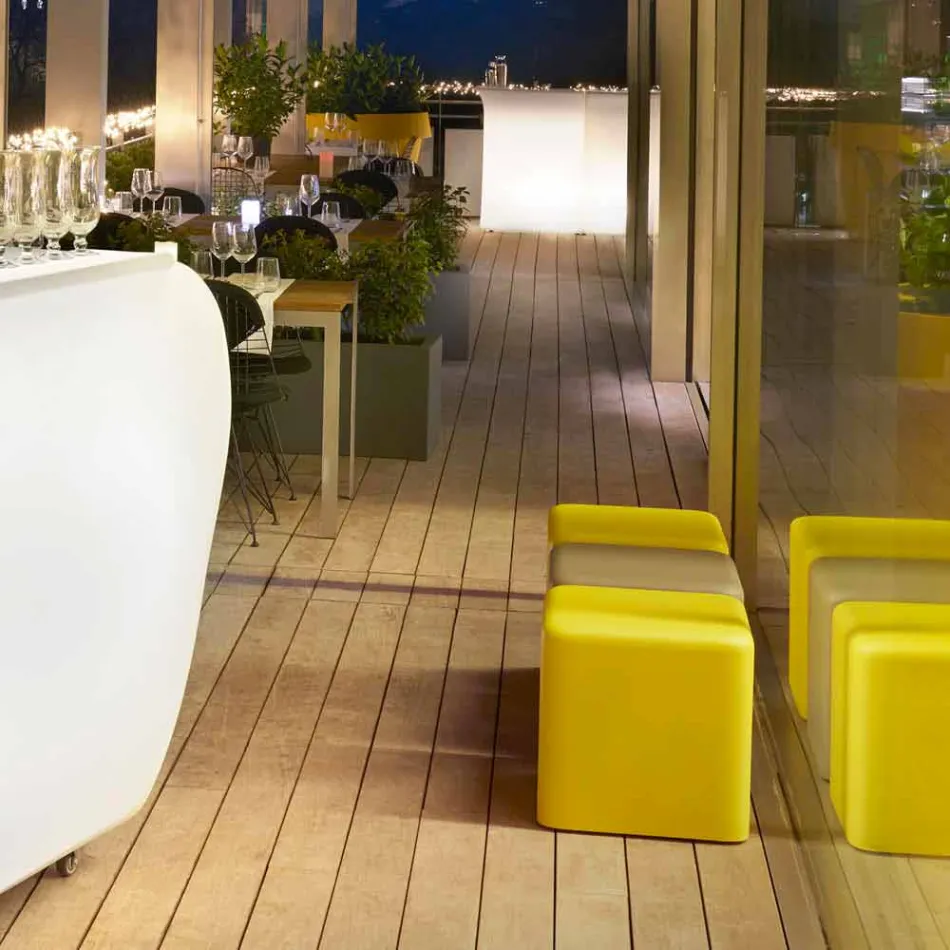 Stol i butë kubi poliuretani Projektim i butë i kubit Slide prodhuar në Itali Viadurini