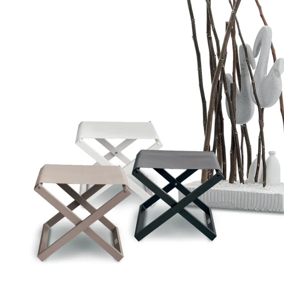 Karrige në natyrë me alumin dhe tekstile të lyer - Edward Viadurini