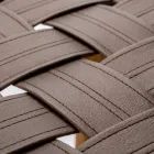 Karrige banjoje projektuese e bërë nga dru tik me sedilje të endura - Yucca Viadurini