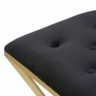 Stol i Lartë i Dizajnit të Sheshit në Hekur dhe Pëlhurë - Sillie Viadurini