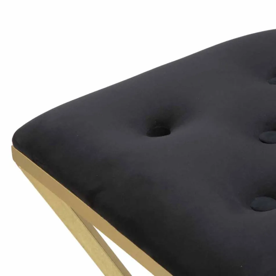 Stol i Lartë i Dizajnit të Sheshit në Hekur dhe Pëlhurë - Sillie Viadurini