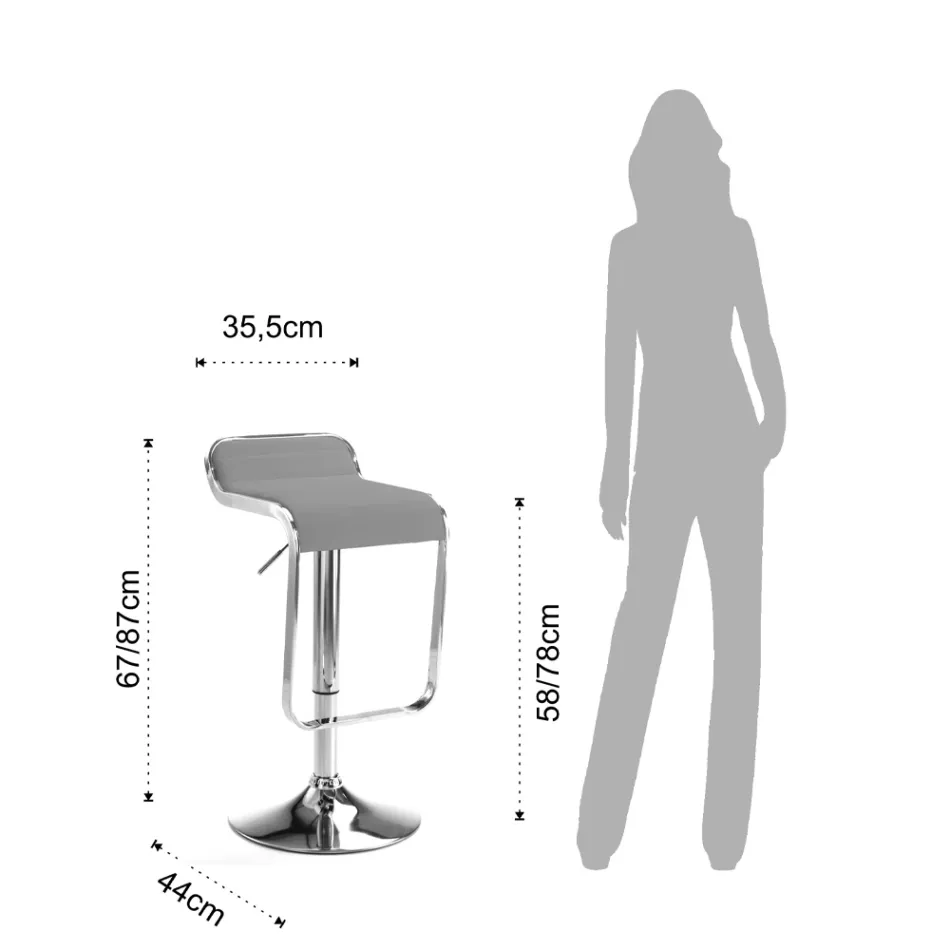 Karrocë bari prej lëkure sintetike dhe metalike - Berchelio Viadurini