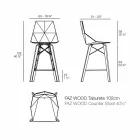 Dizajnoni Stol Kuzhine në Dru dhe Ngjyra të ndryshme Plastike - Faz Wood nga Vondom Viadurini