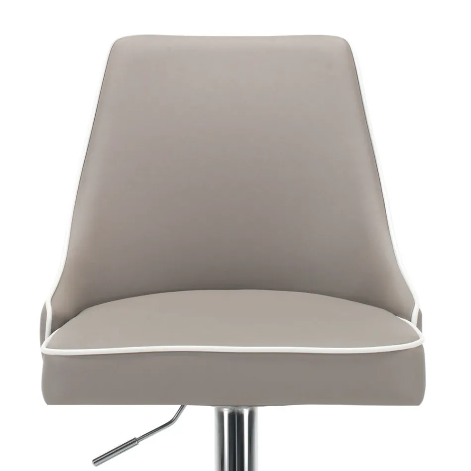 Karrocë kuzhine në lëkurë eko dhe çelik të kromuar Prodhuar në Itali - Nirvana Viadurini