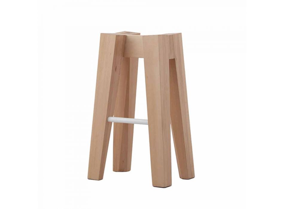 Stol i kuzhinës prej druri prej ahu të ngurtë me dizajn të lartë ose të ulët - Cirico Viadurini