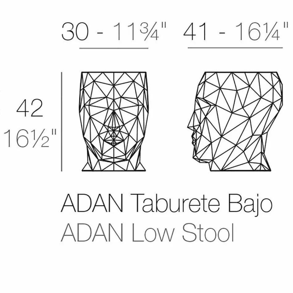 Stol i jashtëm në formën e një fytyre në një dizajn modern nga Adan nga Vondom Viadurini