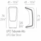 Ufo nga Vondom stol i jashtëm me dizajn modern në polietileni Viadurini