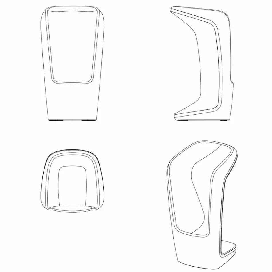 Ufo nga Vondom stol i jashtëm me dizajn modern në polietileni Viadurini