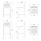 Karrige metalike e stivueshme në natyrë e prodhuar në Itali 2 copë - Synergy Viadurini