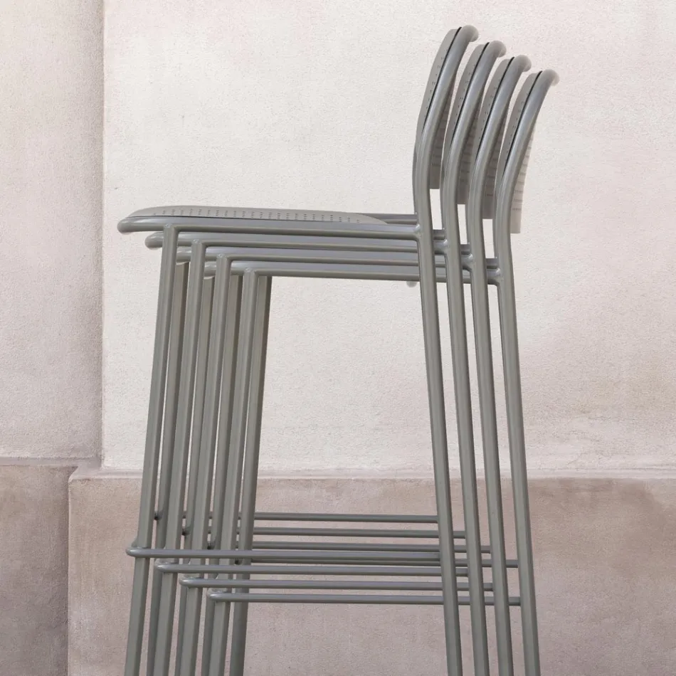 Karrige metalike e stivueshme në natyrë e prodhuar në Itali 2 copë - Synergy Viadurini