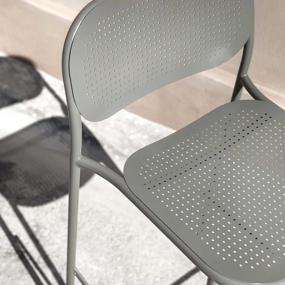 Karrige metalike e stivueshme në natyrë e prodhuar në Itali 2 copë - Synergy Viadurini