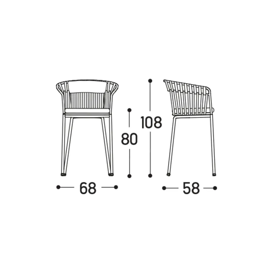 Karrige e jashtme nga alumini Prodhuar në Itali - Emmacross nga Varaschin Viadurini