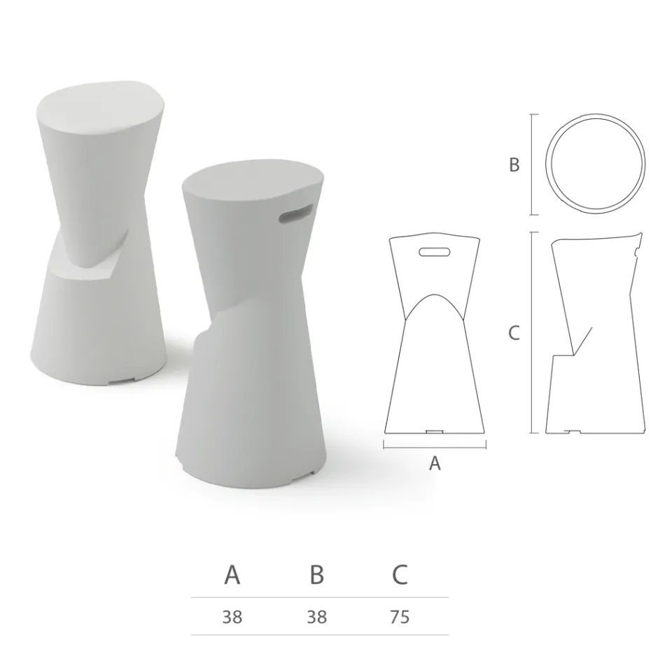 Karrige e jashtme ne polietileni 7 ngjyra Made in Italy - Krem Viadurini