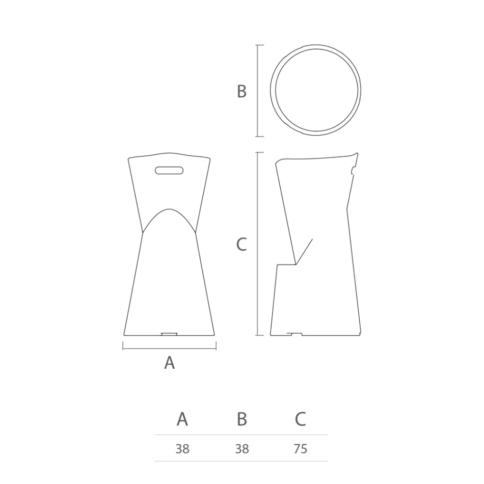 Karrige me shkëlqim në natyrë nga polietileni i bardhë Prodhuar në Itali - Luleshtrydhe Viadurini