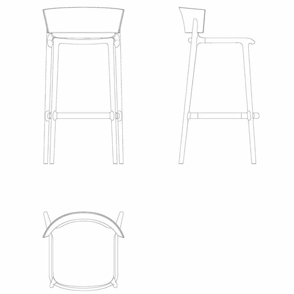 Jashtëqitje moderne në natyrë Afrika H 95cm nga Vondom, në polipropilen Viadurini