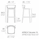 Jashtëqitje moderne në natyrë Afrika H 95cm nga Vondom, në polipropilen Viadurini