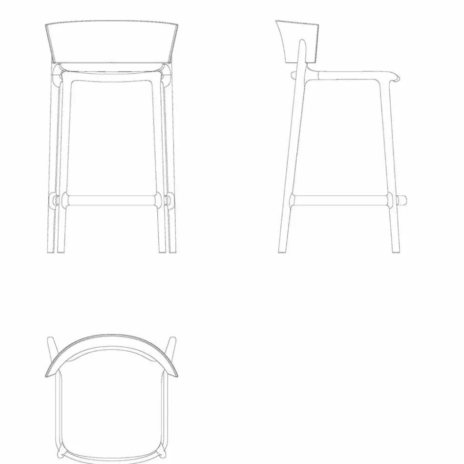 Jashtëqitje për kopshtin Afrika Vondom në polipropilen H 85 cm, dizajn Viadurini