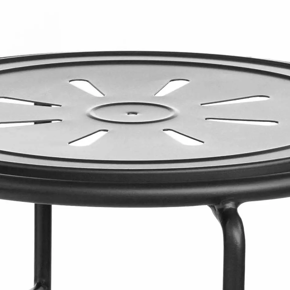 Stol kopsht hekuri i punuar me dorë me mbështetëse këmbësh Prodhuar në Itali - Sireo Viadurini