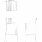 Jashtëqitje kopshtesh Vondom Spritz stackable H 97 cm në polipropilen Viadurini