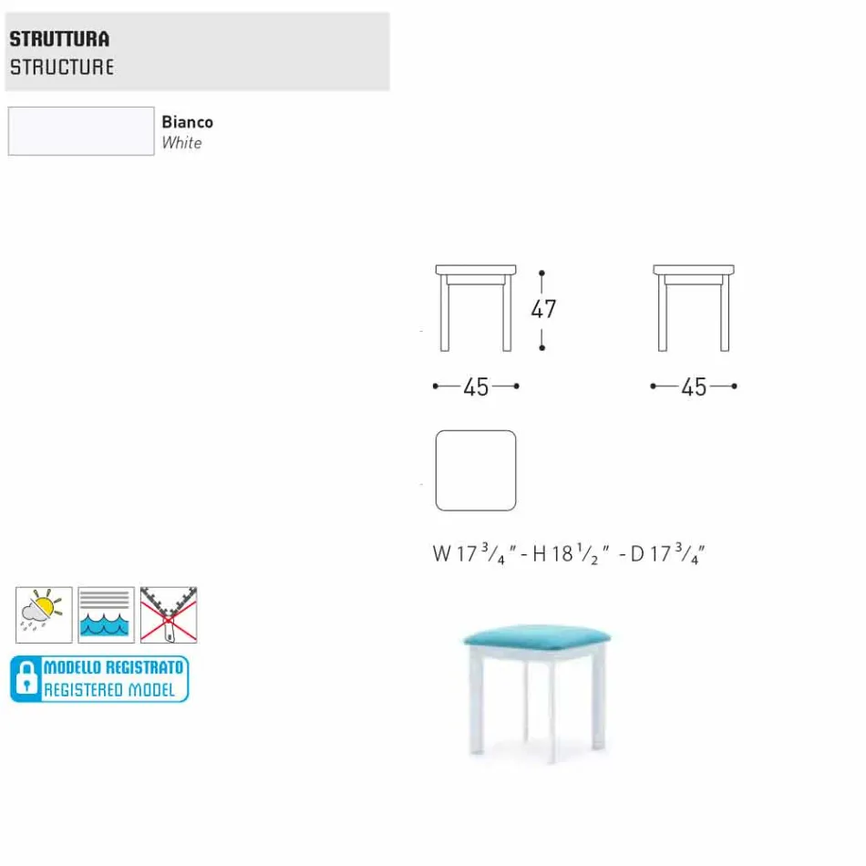 Karakteri kopsht i sistemit Varaschin në pëlhurë të veshur me susta dhe alumin Viadurini