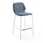 Karrocë dhomen e ndjenjes elegante dhe moderne në pëlhurë me kufi - Scarat Viadurini