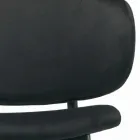 Karrocë e dhomës së ndenjes prej çeliku dhe kadife Prodhuar në Itali - Rimini Viadurini