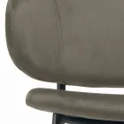 Karrocë e dhomës së ndenjes prej çeliku dhe kadife Prodhuar në Itali - Rimini Viadurini