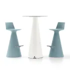 Karrige e dhomës së ndenjes prej polietileni me mbështetëse këmbësh - Ellipse Viadurini