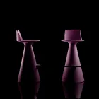 Karrige e dhomës së ndenjes prej polietileni me mbështetëse këmbësh - Ellipse Viadurini