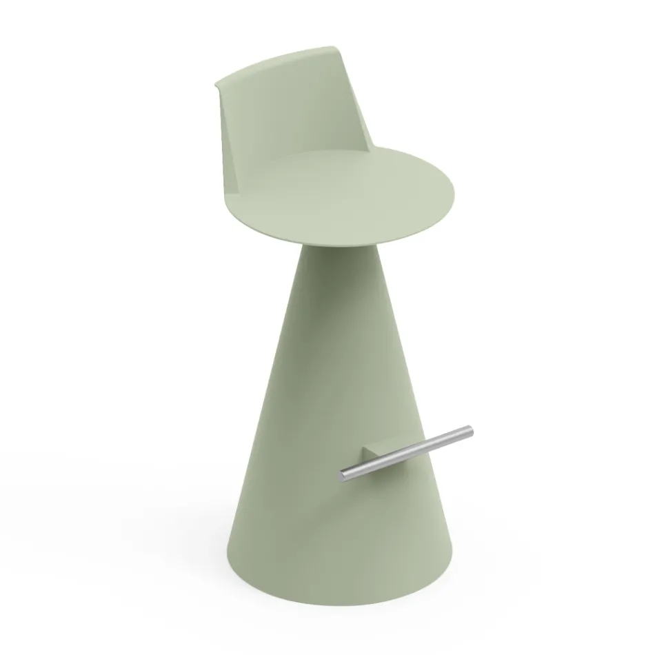 Karrige e dhomës së ndenjes prej polietileni me mbështetëse këmbësh - Ellipse Viadurini