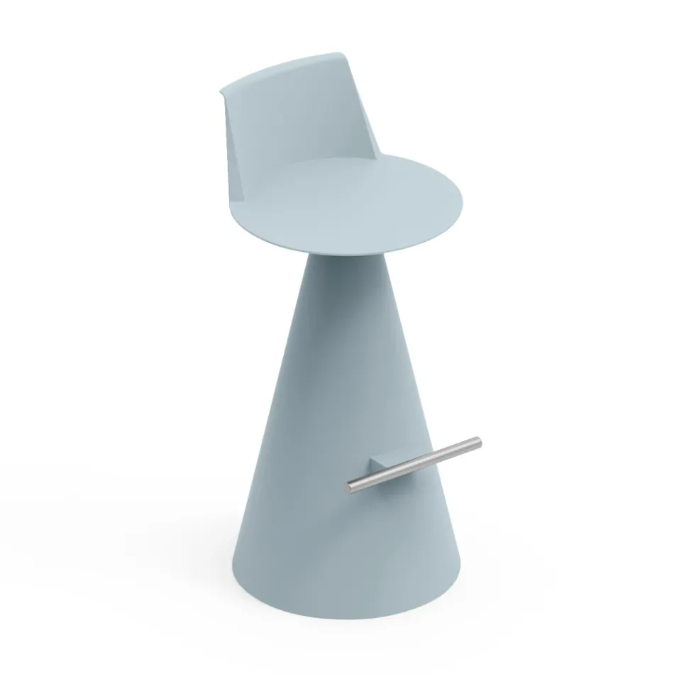 Karrige e dhomës së ndenjes prej polietileni me mbështetëse këmbësh - Ellipse Viadurini