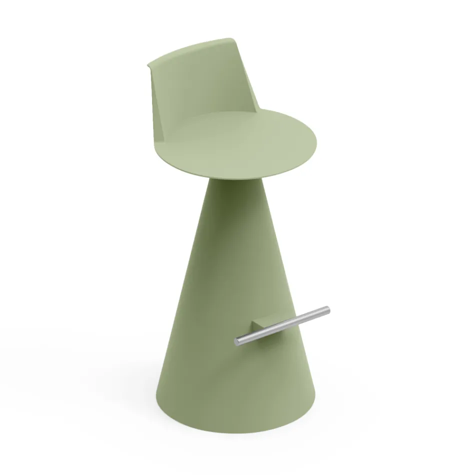 Karrige e dhomës së ndenjes prej polietileni me mbështetëse këmbësh - Ellipse Viadurini