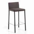 Stool dizajni modern me mbrapa H. 86 cm Alwyn, i bërë në Itali