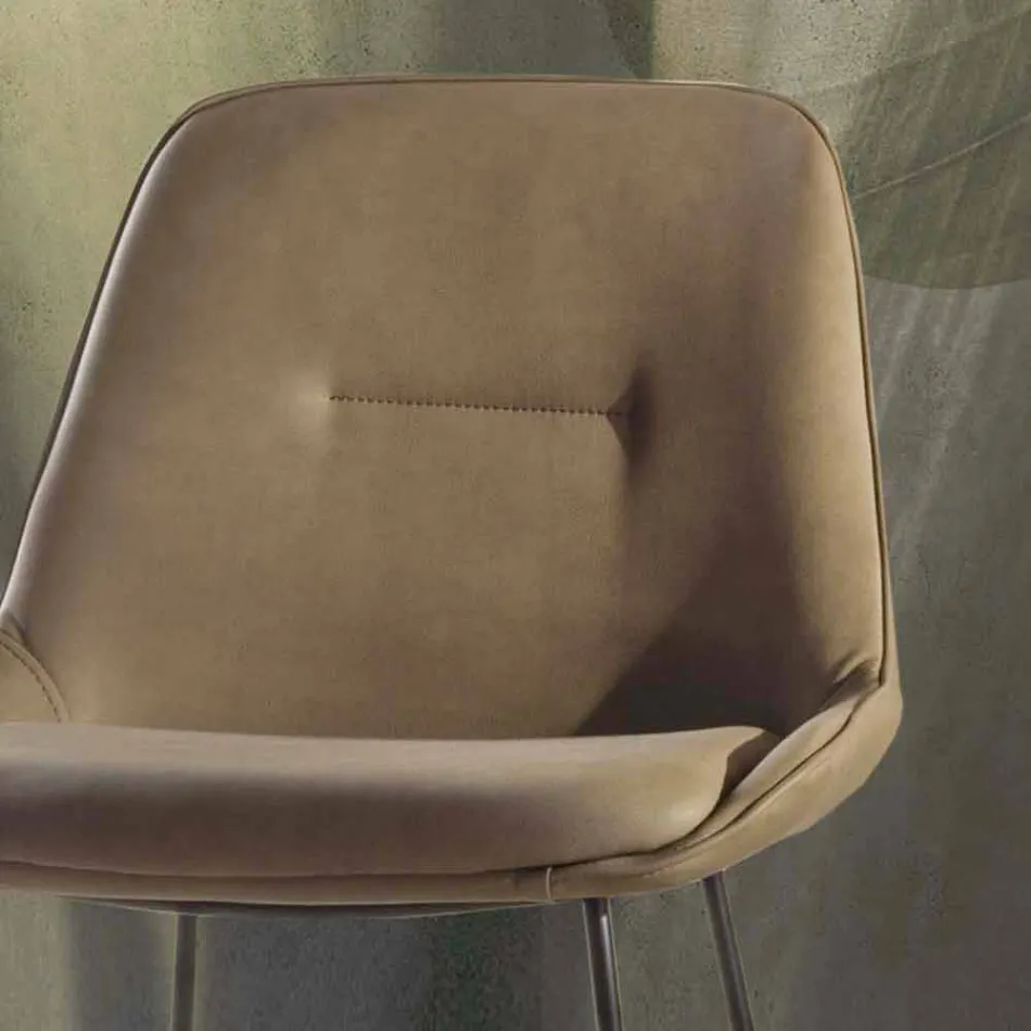 Stool me dizajn modern me pllaka metalike të lyer - Ines Viadurini