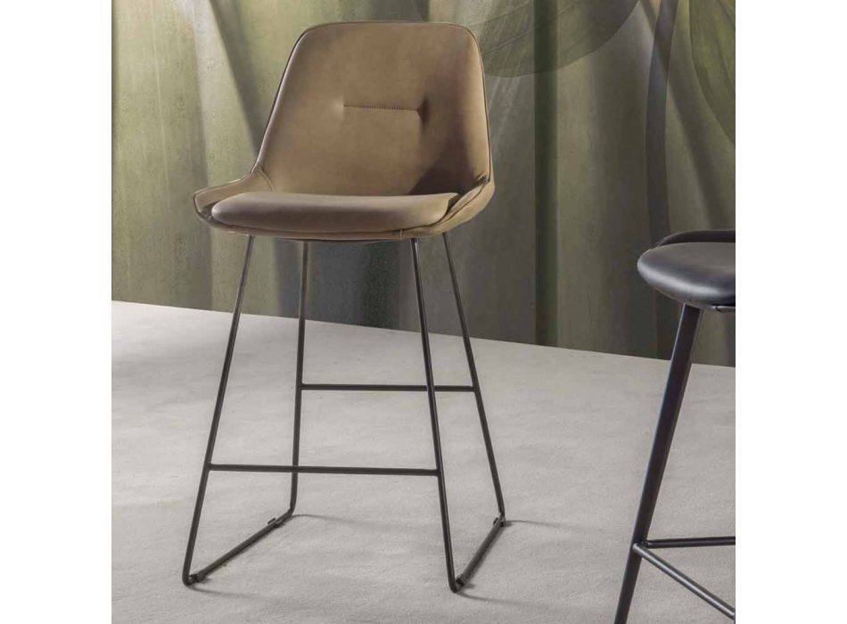 Stool me dizajn modern me pllaka metalike të lyer - Ines Viadurini