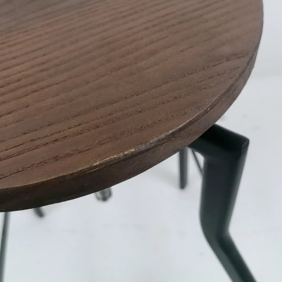 Stol me dizajn modern prej metali dhe druri, i rregullueshëm Livorno1 Viadurini