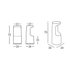 Karrige me dizajn të lartë në polietileni mat për ambiente të jashtme Prodhuar në Itali - Forlina Viadurini