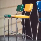 Dizenjoni një stool 50 vjeç në eko-lëkurë të grafiteve Unica Viadurini