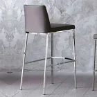 Stool i projektimit Ecoleather për kuzhinë ose dhomë ngrënie H 80 cm - Celine Viadurini