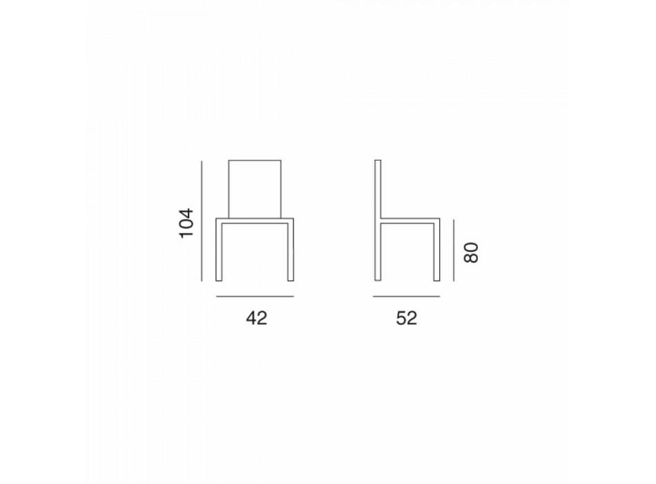 Dizajni i stolit për kuzhinë ose dhomë ngrënie Celine H80 Viadurini