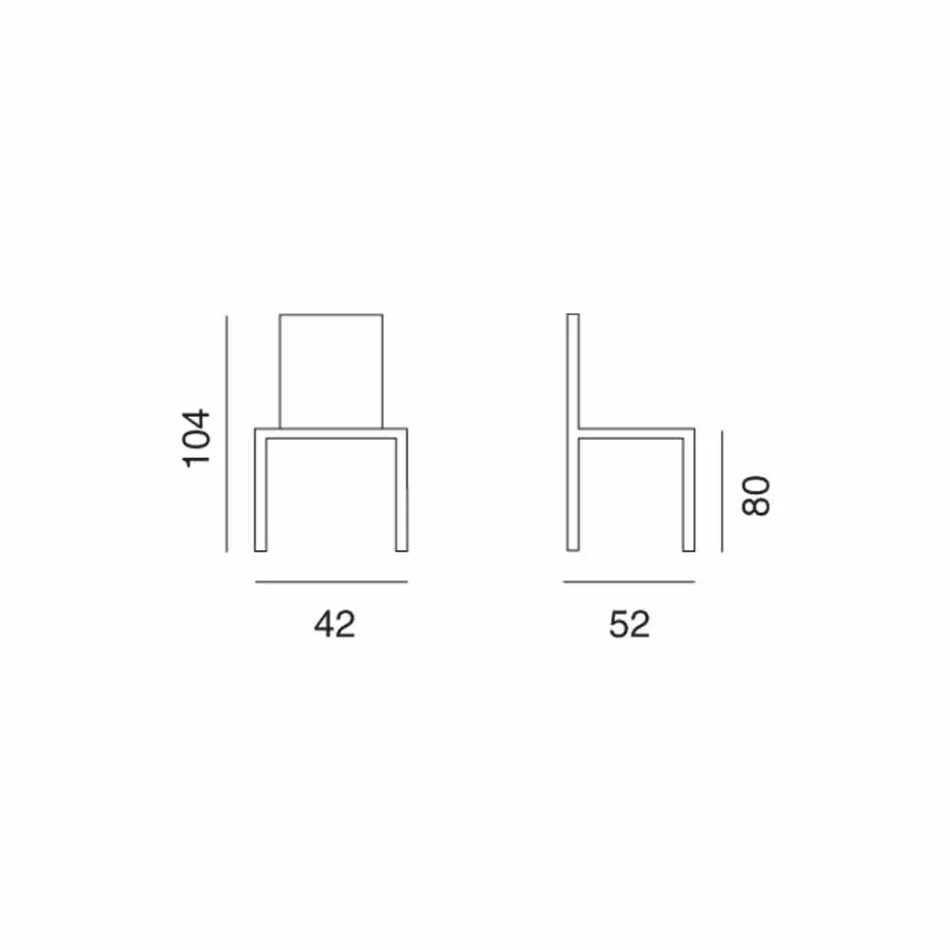 Dizajni i stolit për kuzhinë ose dhomë ngrënie Celine H80 Viadurini