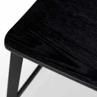 Stool dizajni modern në dru dhe metal, Elmas Viadurini