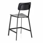 Stool dizajni modern në dru dhe metal, Elmas Viadurini