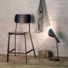 Stool dizajni modern në dru dhe metal, Elmas Viadurini