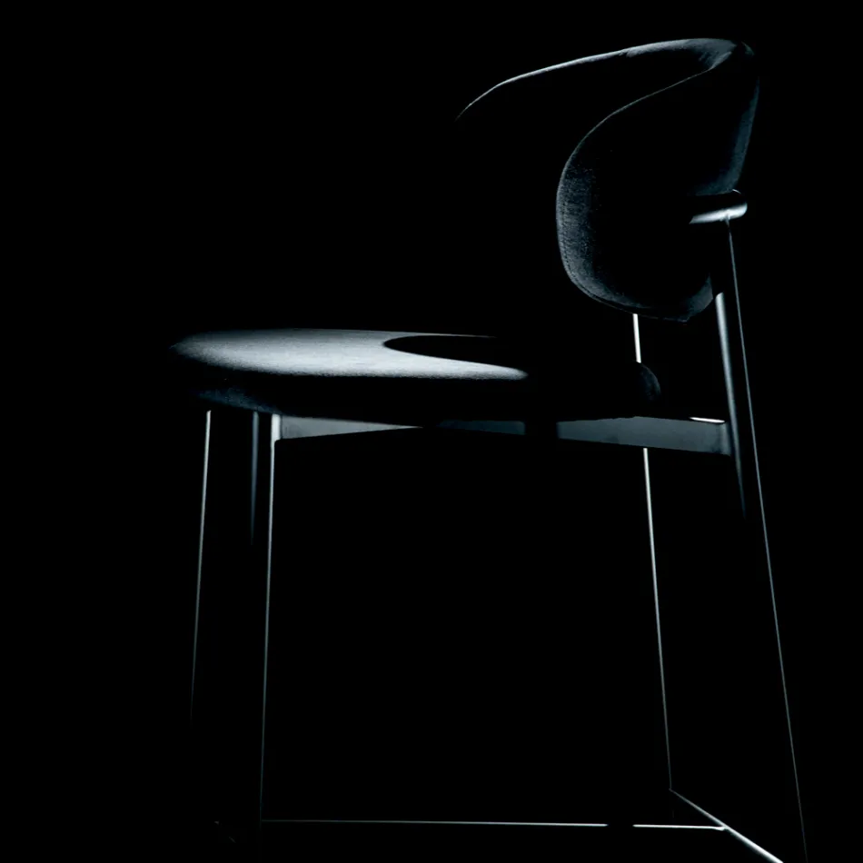 Karrige fikse me sedilje dhe mbështetëse kadife Prodhuar në Itali - Cagliari Viadurini