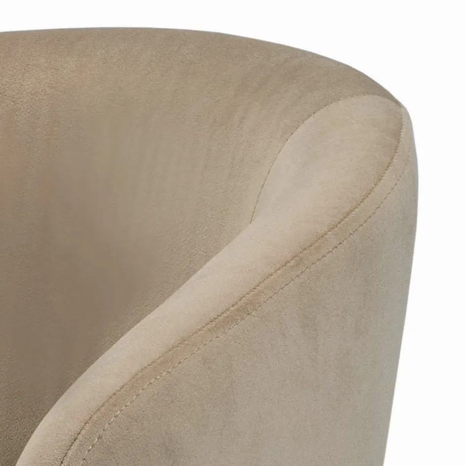 Karrocë fikse me sedilje kadife dhe bazë çeliku Prodhuar në Itali - Alassio Viadurini