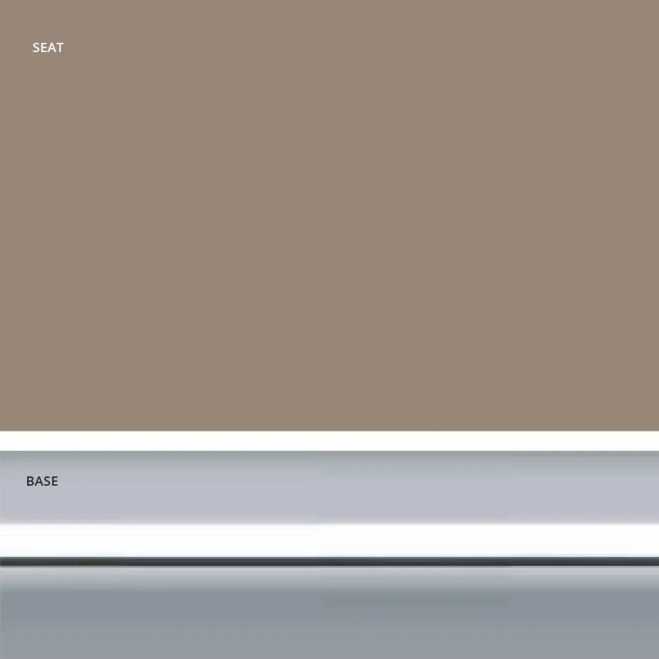 Stool fiks lëkure Faux, Dizajn modern H 65 cm - Alina Viadurini