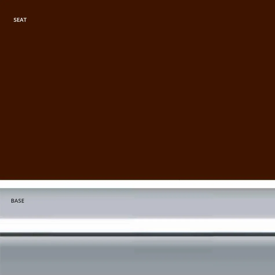 Stool fiks lëkure Faux, Dizajn modern H 65 cm - Alina Viadurini