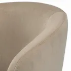 Karrige me rrotullim dhe lartësi të rregullueshme në kadife dhe çeliku - Alassio Viadurini