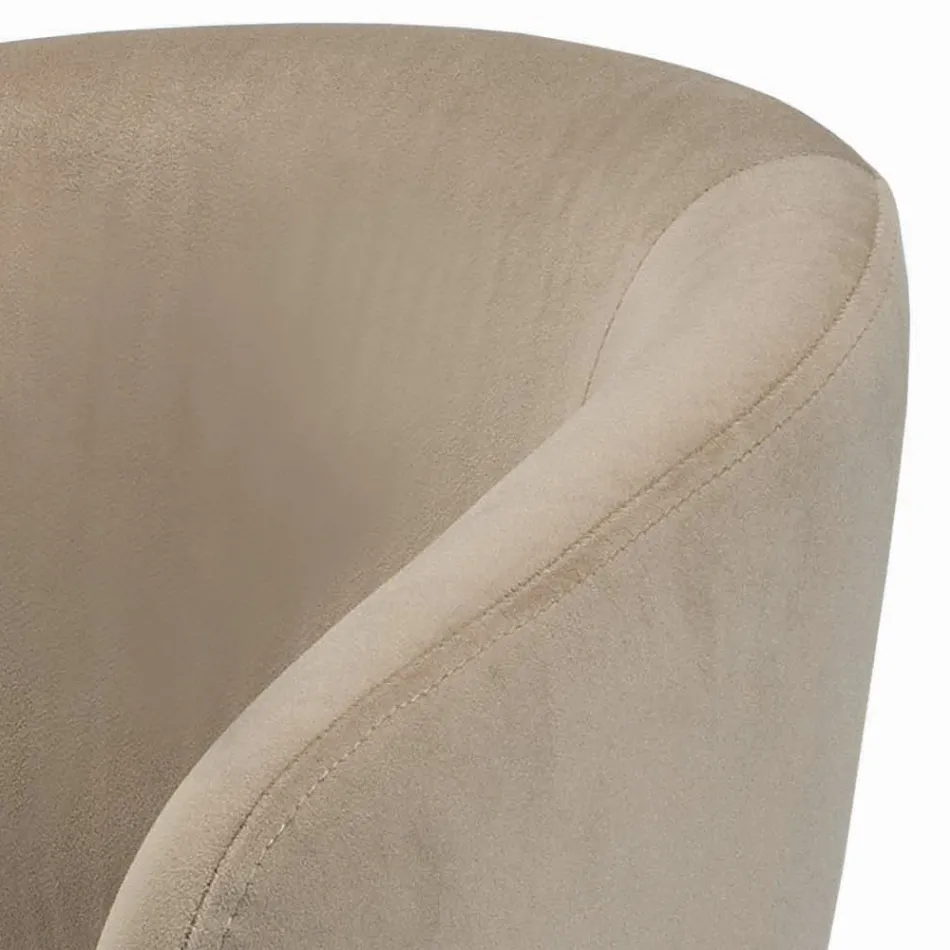 Karrige me rrotullim dhe lartësi të rregullueshme në kadife dhe çeliku - Alassio Viadurini